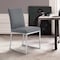 Armen Living Trevor Contemporary Dining Chair in Brushed Stainless Steel and Gray Faux Leather, PK2 LCTRCHBSGR - alternate 9